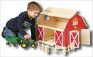 tri green toy tractor
