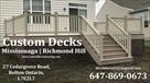 custom decks richmond hill