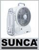 sunca rechargeable fan with emergency led lights