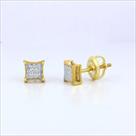 0 07 ct white diamond stud earrings for women